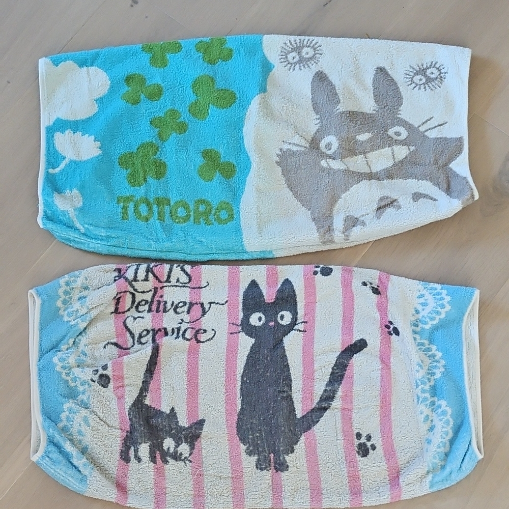 Ghibli Studio Totoro and Kiki's Delivery Terry Pillow Covers
